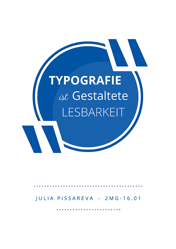 Typografie Cover