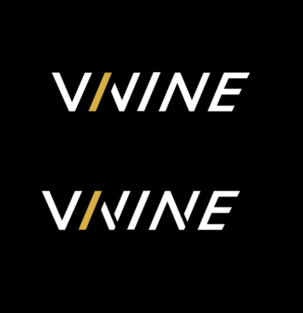 Vinine Logo Entwurf Negativ